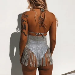High-Waisted Glitzer Rock Shiny