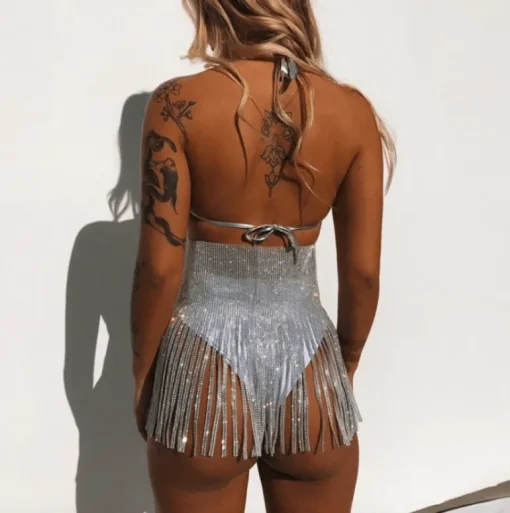 High-Waisted Glitzer Rock Shiny