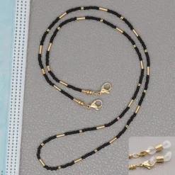 Kette für Maske Black Gold Pearl
