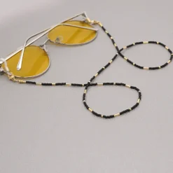 Kette für Maske Black Gold Pearl