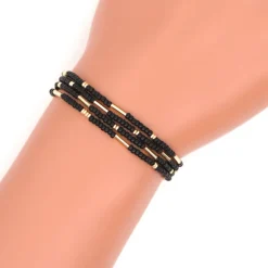 Kette für Maske Black Gold Pearl