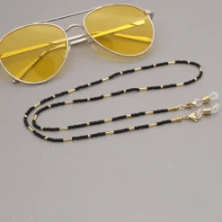 Kette für Maske Black Gold Pearl