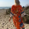 Kimono Happy Flamingo Flowers
