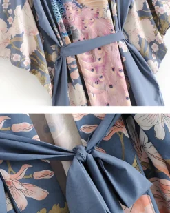 Kimono Pavo Flowers