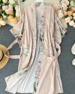 Kimono Pavo Flowers