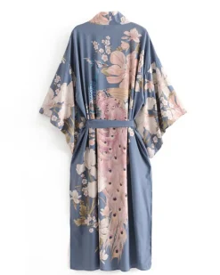Kimono Pavo Flowers