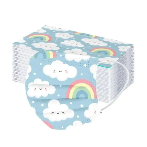 Kinder Einwegmasken Blauer Himmel