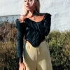 Korsett langarm Shirt Aisha