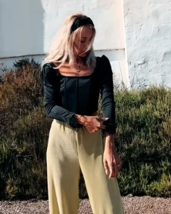 Korsett langarm Shirt Aisha
