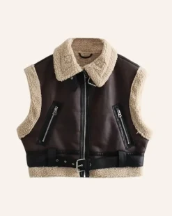 Kunstleder Damen Gilet Nika
