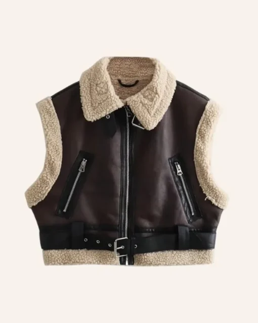 Kunstleder Damen Gilet Nika