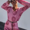 Kurta Shirt Pink Om