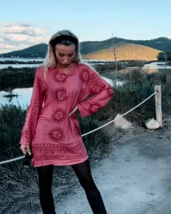 Kurta Shirt Pink Om