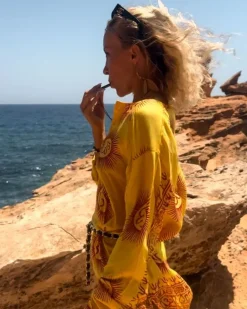 Kurta Shirt Yellow Om