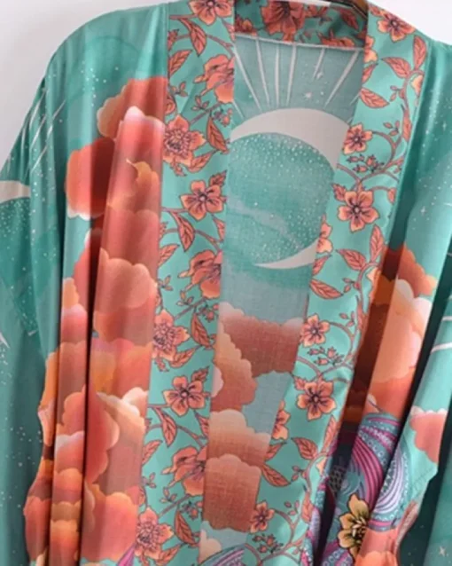 Kurzer Kimono Midnight Moonrise