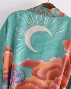 Kurzer Kimono Midnight Moonrise
