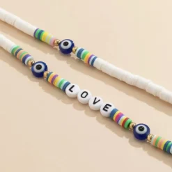 Lange Perlen Handykette Love Protect