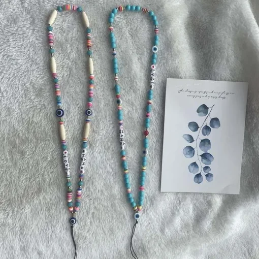 Lange Perlen Handykette Love Mama