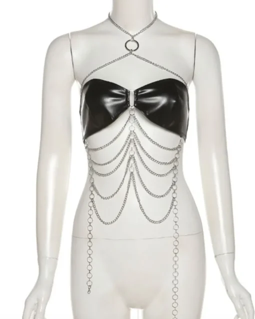 Leder & Ketten Top Lara