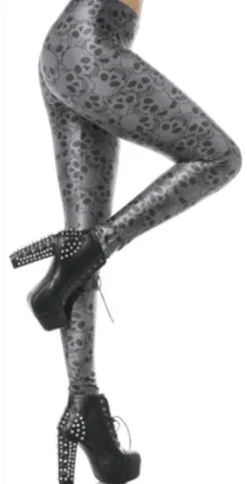 Leggings Skull black-grey