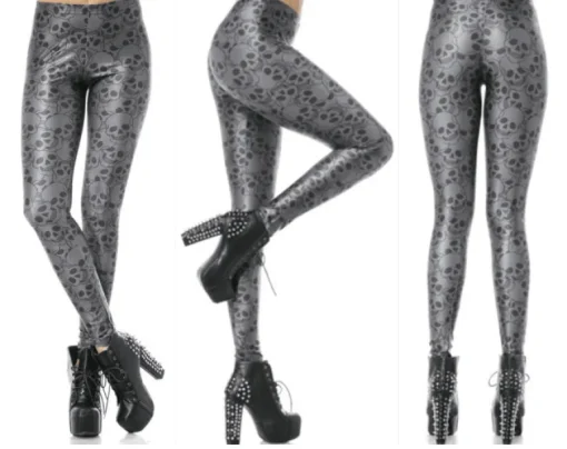 Leggings Skull black-grey