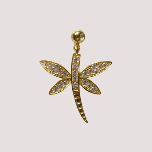 Libelle Anhänger | Sterling Silber 925 - Zirkonia - Dragonfly