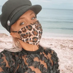 Maske aus Stoff Leopard