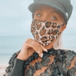 Maske aus Stoff Leopard