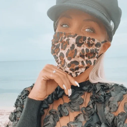 Maske aus Stoff Leopard
