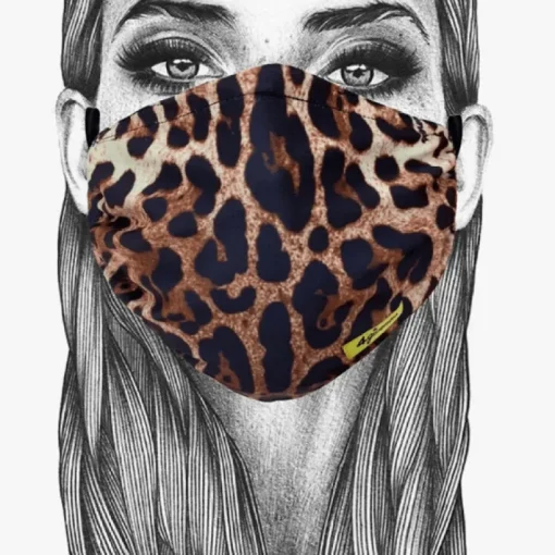 Maske aus Stoff Leopard