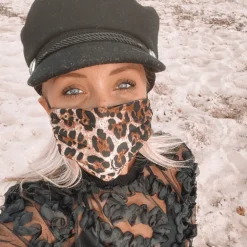 Maske aus Stoff Leopard