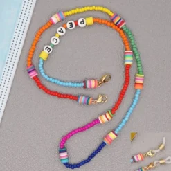 Masken- Brillenketten Peace Colors