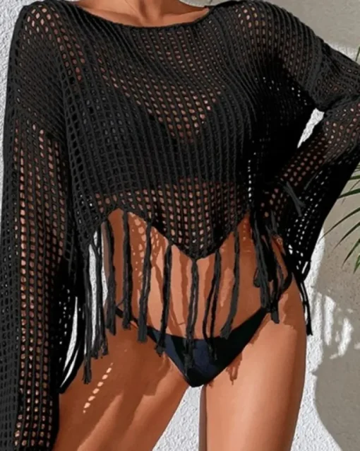 Netz Fransen Pullover Imara