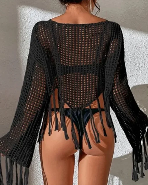 Netz Fransen Pullover Imara