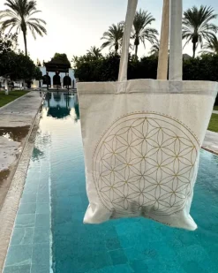 Organic Tote Bag | Stofftasche | Flower of Life Gold