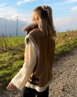 Oversize Kunstleder Weste Jessy