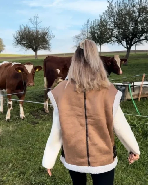 Oversize Kunstleder Weste Jessy