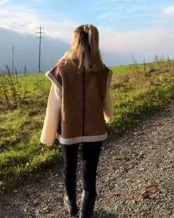 Oversize Kunstleder Weste Jessy