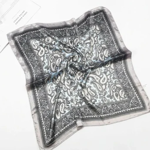 Paisley Bandana Silver Line