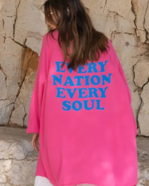 Pinke Oversize Baumwolle Bluse Soul