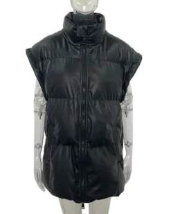 Puffer Kunstleder Weste Andorra