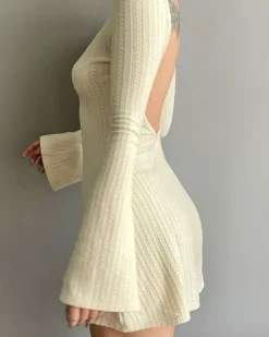 Rückenfreies Strickkleid Ester