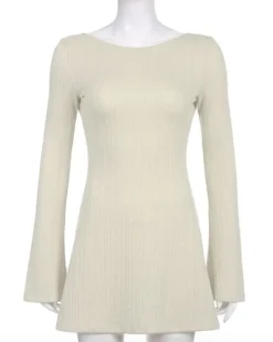 Rückenfreies Strickkleid Ester