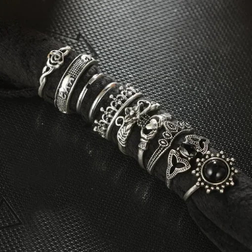 Ring Set Black Sun