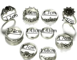 Ring Set Black Sun