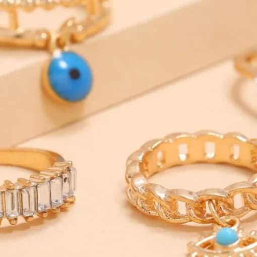 Ring Set Gold Fatima Eyes