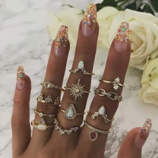 Ring Set Pearl Star