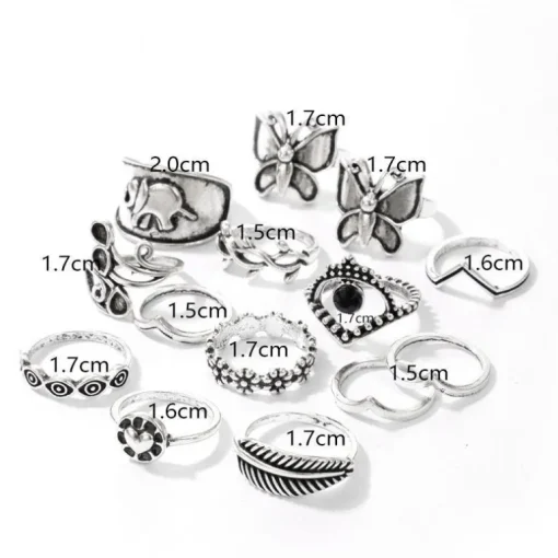 Ring Set Schmetterling Elefant