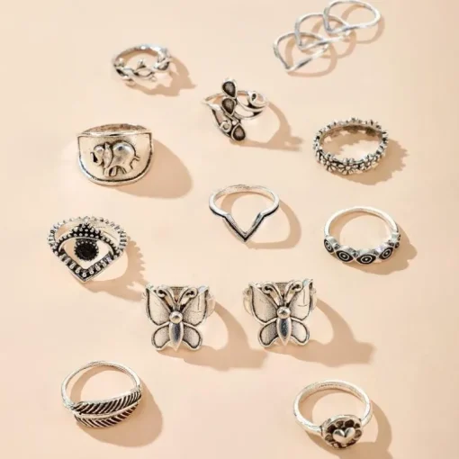 Ring Set Schmetterling Elefant