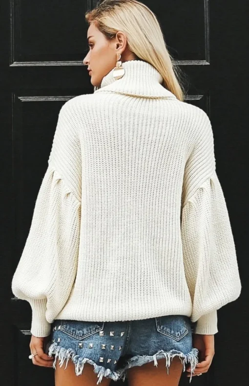 Rollkragen Pullover Good Vibes